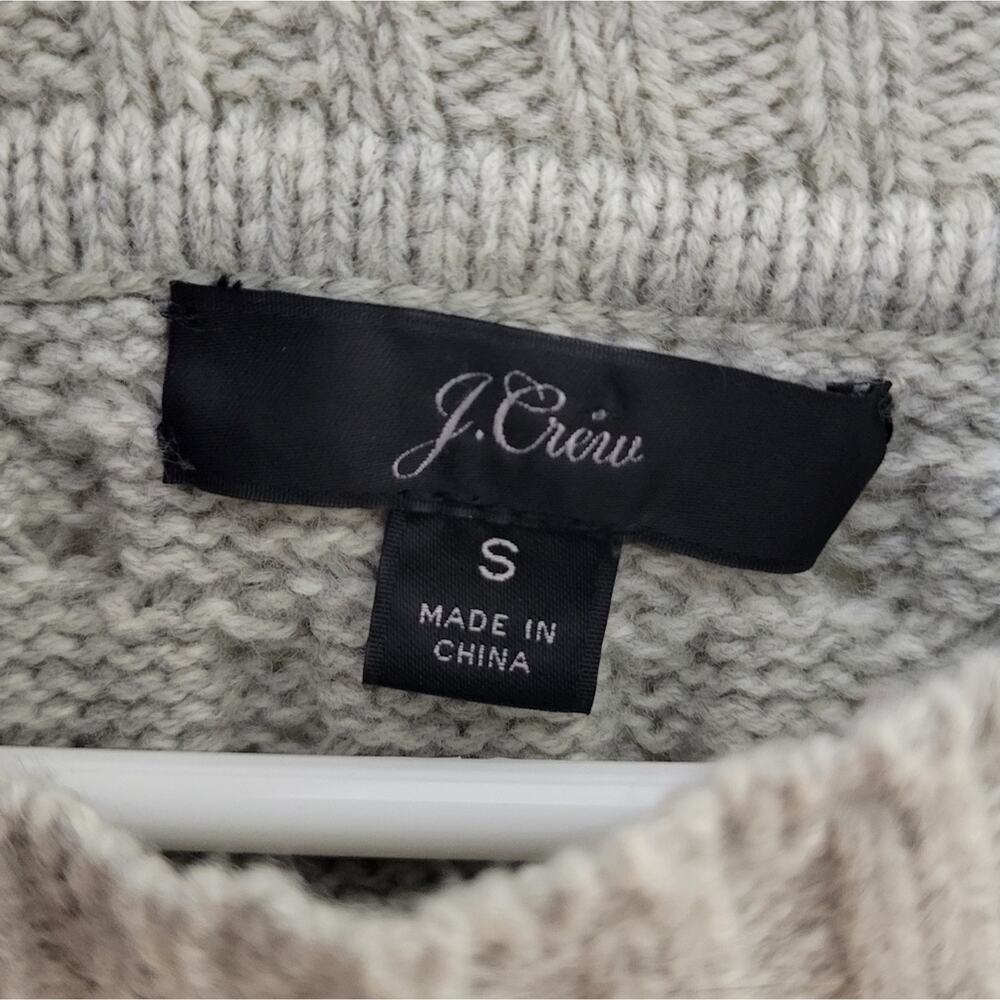 J Crew Cable-Knit Patchwork Tunic Sweateritem K24… - image 4